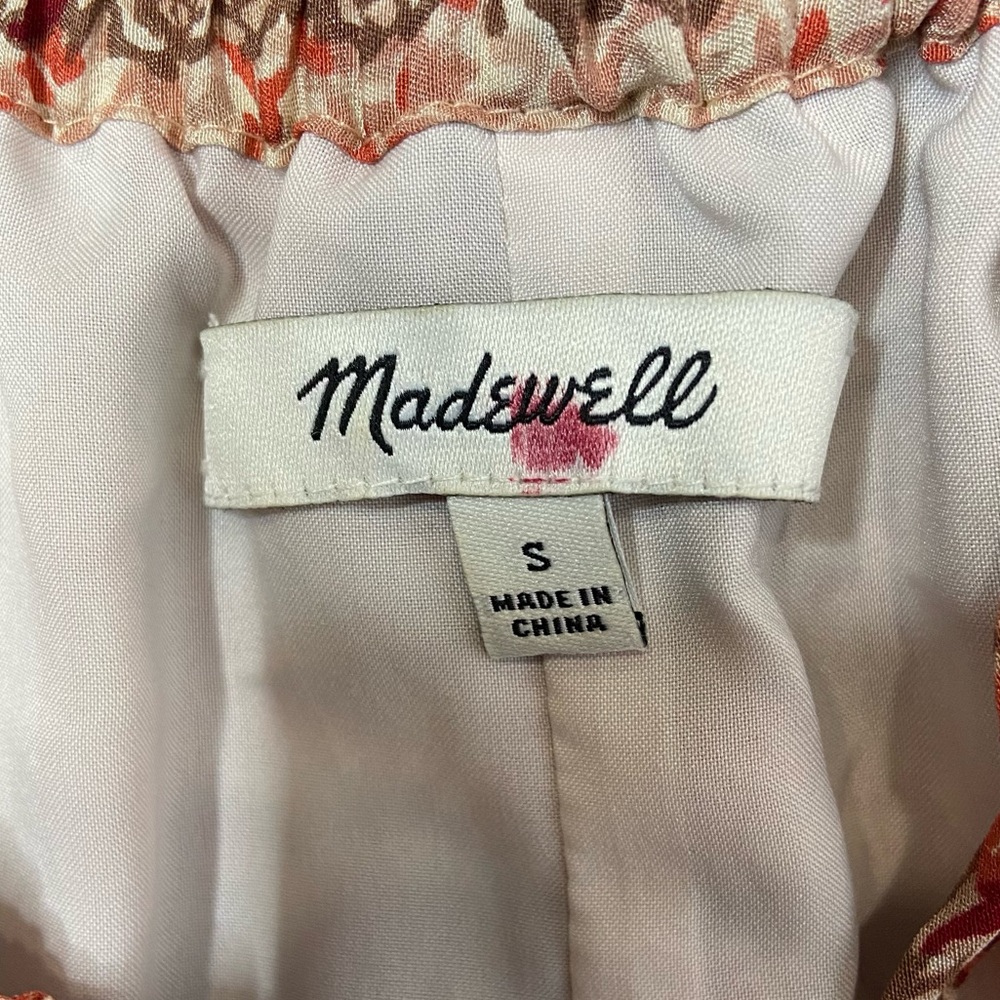 Madewell Silk Cold-Shoulder Dress in Watercolor Paisley Sz S - Picture 14 of 14